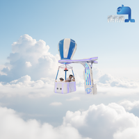 Simulateur de montgolfière VR 9D professionnel intérieur/extérieur en PVC, capacité 4 joueurs, puissance 1,6 kW, parc d'aventure JiaYi