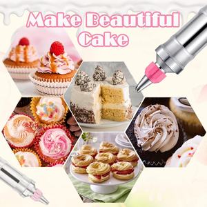 Kit de Décoration de Desserts : Seringues à Glaçage en Acier Inoxydable avec 6 Douilles et 9 Moules en Silicone pour Cupcakes - Product Image 2