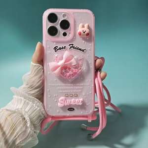 Nieuwe Flow <span class=keywords><strong>Heart</strong></span> Love Tie Bow Telefoon Case Geschikt Voor Iphone 16, 15, 14 Pro Max Telefoon Case - Product Image 4