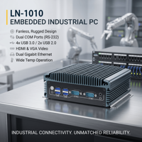 Computadora Industrial LN 1010 OEM en Caja Resistente, Intel I3 I5 I7, LAN Dual, WiFi, 4G SIM, RS232, HDMI, VGA, Mini PC Integrada sin Ventilador