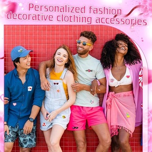 Patchs personnalisés sans minimum de commande, lettres brodées sur ordinateur, style dessin animé, en polyester thermocollant, pour logo et nom - Product Image 4