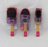 Vente chaude eco brosse à cheveux en bois brosse à cheveux rembourrée
