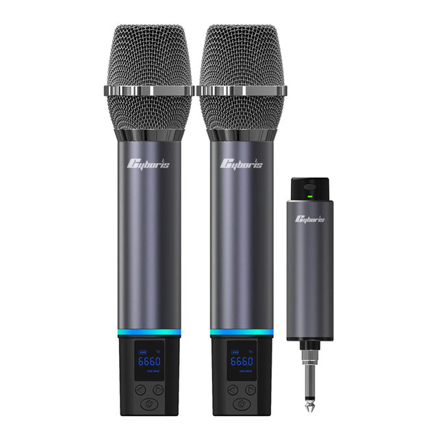M11 Wireless Handheld Dynamic Microphone, Replaceable Large Capacity Battery, Anti-Howling Noise Cancelling Mic for Karaoke