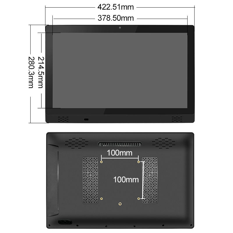 17.3" Industrial Pure Flat PCAP Touch Panel All-in-One Android Desktop Computer Business RK3399 AMD Quad Core for Interface