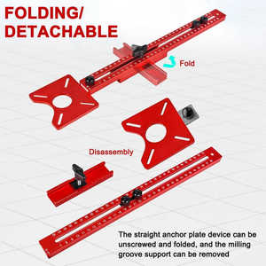 Router Milling Groove Bracket Woodworking Cutting <b>Tool</b> Aluminum Alloy OEM Available DIY Grade Hand-operated Industrial Use - Product Image 2
