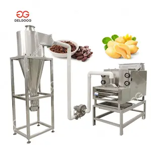 Automatische Peanut Skin Separat ing Peeling Kakao brecher Cracker und Winnower Kakaobohnen Separator Maschine