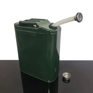 1 pièce, bidon d'huile en fer vert <span class=keywords><strong>militaire</strong></span> 20L, bidon d'emballage pour diesel et essence, accessoires pour camping-car, réservoir d'huile de rechange pour voiture - Product Image 1
