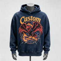 Hoodie Pria Oversize Drop Shoulder Polos Tanpa Motif, Custom Print Hip Hop, Longgar, Sweatshirt Pria, Supplier Grosir