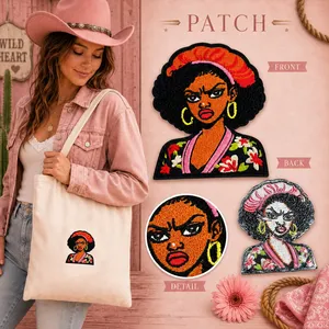 Parches Termoadhesivos Bordados con Diseño de Chicas Africanas Atrevidas y Mujeres Poderosas, para Camisetas, Gorras y Bolsos - Product Image 3