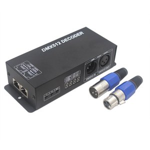 Chất lượng cao 4A 4 kênh DMX điều khiển PWM tín hiệu điều khiển hiển thị kỹ thuật số cho RGBW Dải giải mã DMX512 tín hiệu 8A đầu ra - Product Image 4