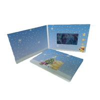 Carte de brochure vidéo personnalisée de haute qualité 4.5 pouces 5 pouces 7 pouces carte d'invitation d'affichage LCD carte de voeux vidéo