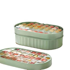 Bandejas para Cubitos de Hielo para Congelador con Tapa y Contenedor, Fácil de Presionar para Liberar el Hielo, Bandeja de Hielo con Contenedor de Almacenamiento, 2 Bandejas, 1 Cubo de Hielo y Pala - Product Image 1