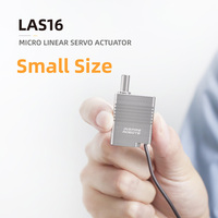 LAS16 aktuator Servo linier Mini, Stroke 16mm,Force 31,5n/35N/49N/56N/105N, kecepatan 4mm/S-62 m/s, aktuator linier listrik 28g