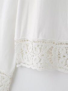 Nuovo Set primaverile camicia Patchwork in pizzo all'uncinetto gamba larga <span class=keywords><strong>tutto</strong></span> con pendolarismo di temperamento - Product Image 5