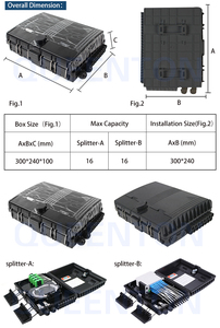 Boîte de distribution de fibre optique FTTH à 16 cœurs Boîte en plastique d'épissage de fibre optique IP66 Boîte de terminaison de séparateur avec connecteur SC - Product Image 4