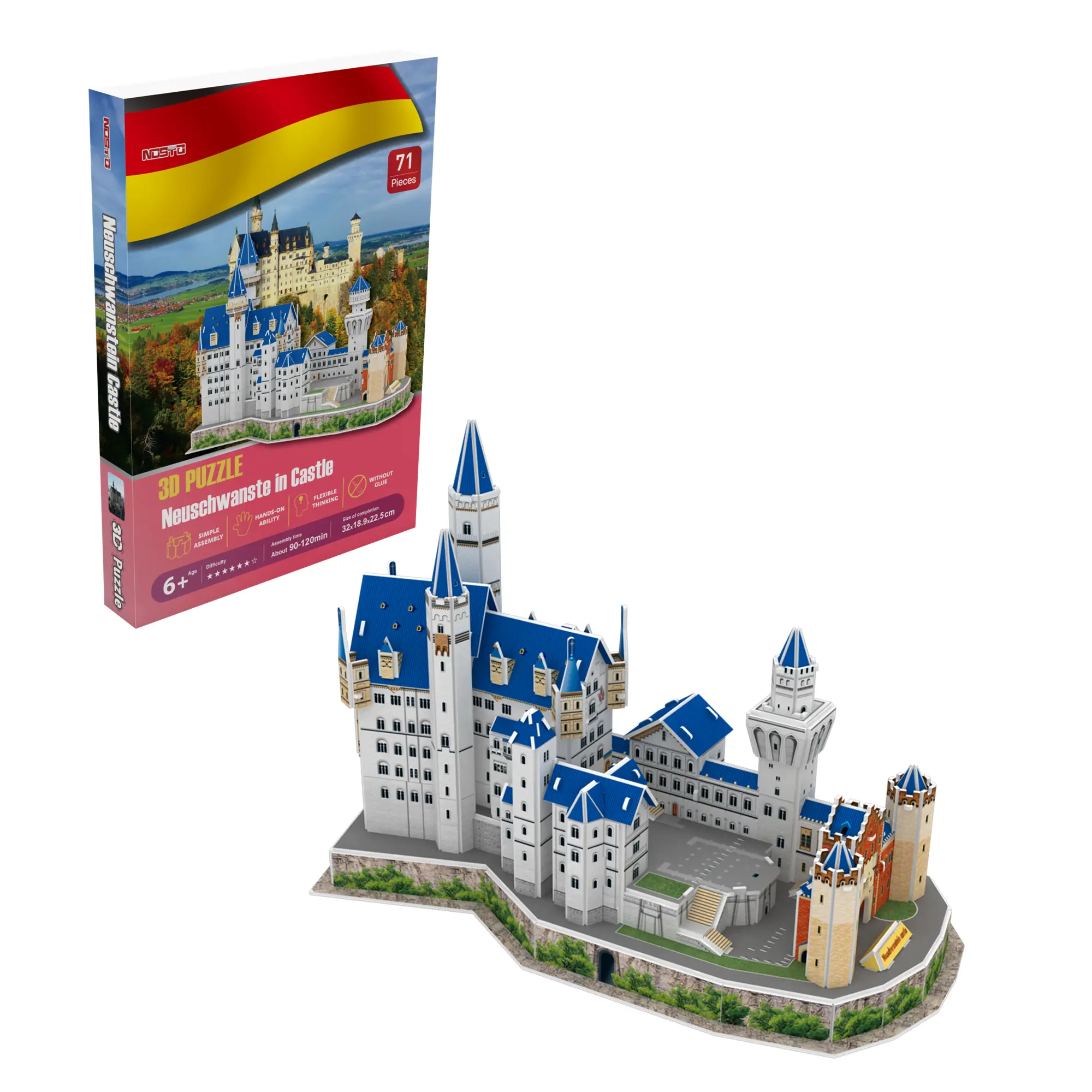 3D Puzzel Duitsland Beroemde Architectonische Neuschwanstein Kasteel Handgemaakte Diy Onderwijs Speelgoed