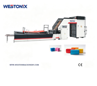 Machine à plastifier électrique automatique à grande vitesse WESTONIX pour flûtes, plastification à chaud du papier et du plastique, qualité alimentaire, motorisée
