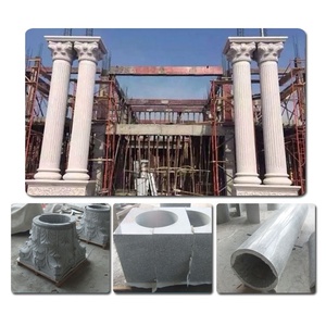 أعمدة خارجية مجوفة من نيوستار لتزيين البوابات، كرانيش كورنثية حجرية - Product Image 6