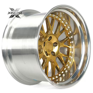 ล้อฟอร์จ XINGTU แบบสั่งทำพิเศษ 2 ชิ้น ขนาด <span class=keywords><strong>18</strong></span> 19 20 21 22 23 24 26 นิ้ว <span class=keywords><strong>ขอบ</strong></span>ลึก สีทองโครเมียม อลูมิเนียมฟอร์จ - Product Image 1