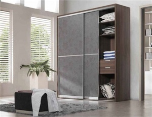 Pas cher Armoires Gris Blanc Coulissant <span class=keywords><strong>Armoire</strong></span> 2 Porte - Product Image 4