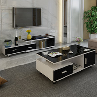 Moderne en gros en bois TV stands salon meubles unité de divertissement Lowline meuble TV stockage table basse console TV