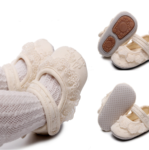 Chaussures de princesse brodées en dentelle avec nœud pour enfants, chaussures de fête pour bébés filles, vente en gros, nouveauté - Product Image 3