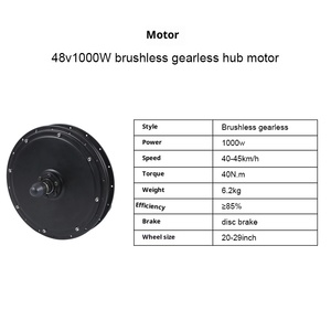 Kit de conversion électrique pour vélo, batterie lithium 48V 1000W haute qualité, tendance - Product Image 3