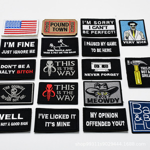 대외 무역 캔버스 패치 후크 앤 루프 자수 패치 세트 배낭 모자 용 전술 자수 패치 - Product Image 3