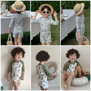 <span class=keywords><strong>Costume</strong></span> <span class=keywords><strong>da</strong></span> <span class=keywords><strong>bagno</strong></span> due pezzi per bambini, modello Ins Vacation, collezione Estate 2025, resistente al cloro, protezione solare, alta elasticità - Product Image 3