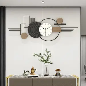 현대 럭셔리 벽 시계 거실 식당 배경 벽 장식 미니멀리스트 프리미엄 감각 벽 시계