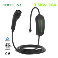 Chargeur portable EV certifié GBT TUV ETL 16A 220V Type 2 Stations de charge État neuf
