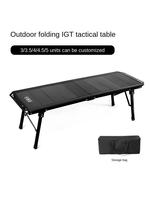 Système IGT pliable, table de camping portable moderne en aluminium léger, réglable en hauteur, robuste, base carrée
