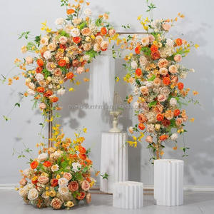 A026 Arche florale de mariage Arrangement floral en soie Arche de fleurs artificielles pour décoration de fête - Product Image 6