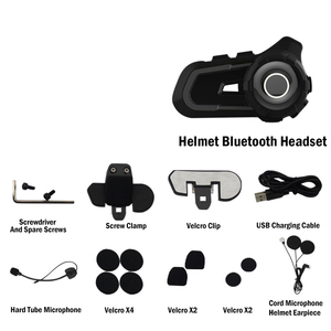 带音乐共享和小组对话的头盔对讲机6骑手摩托车蓝牙耳机通信设备 - Product Image 6