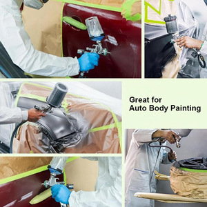 Papel de Enmascarar Kraft Marrón con Cinta Adhesiva para Pintura Automotriz, Láminas Protectoras, Retiro Limpio - Product Image 5