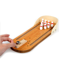 LZY721 Vente chaude Jouets en bois Mini jeu de quilles Table de quilles en bois Jeux éducatifs pour enfants