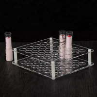 Présentoir de table en acrylique mat brillant à lèvres étagère de marchandises de maquillage de magasin station de présentation cosmétique en lucite avec vis