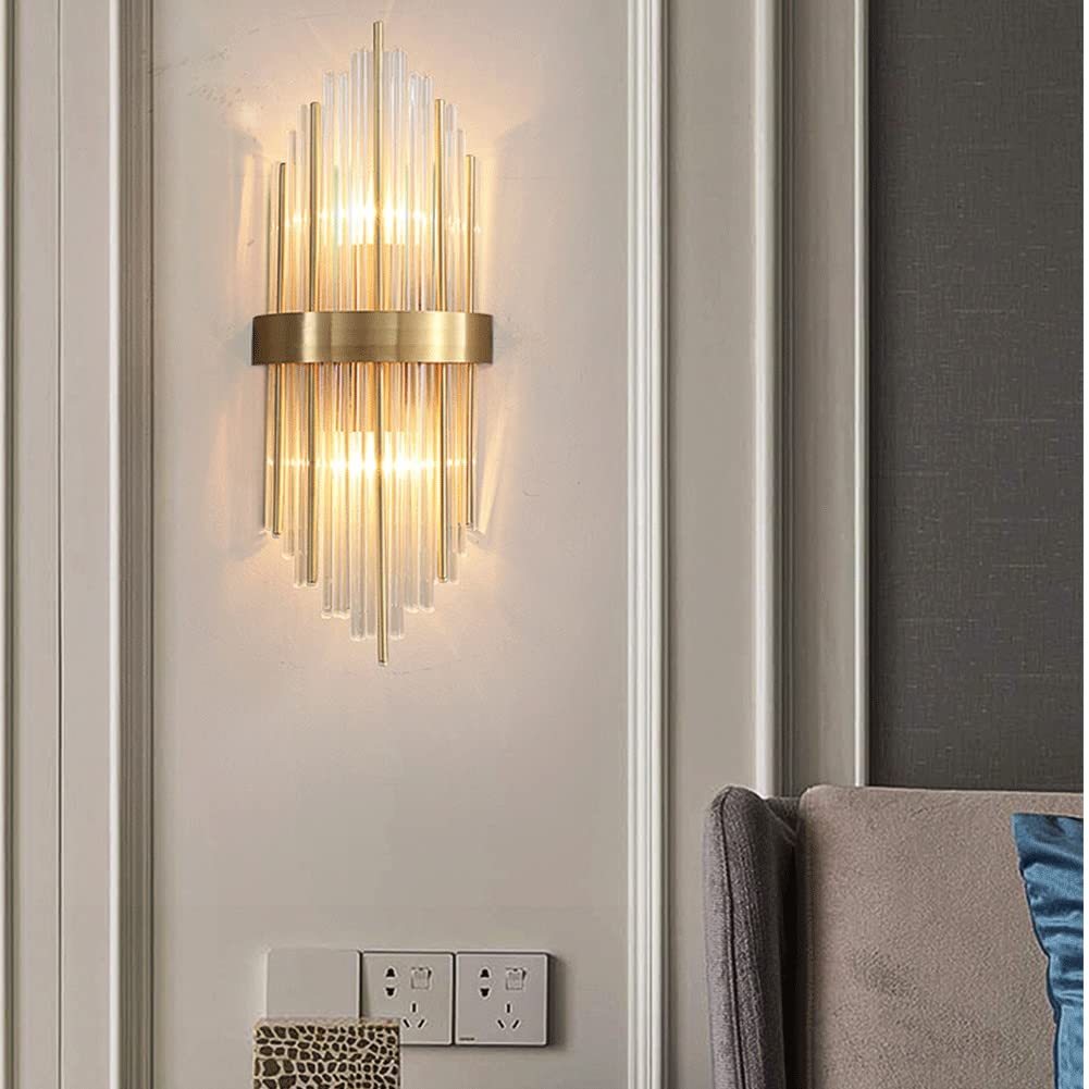 Mid Century Glass Rods Wall Sconce Crystal Glass Wall Light Modern Style Elegant Wall Mounted Lighting · image 5
