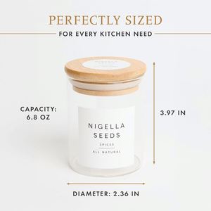 Customizable 16/8 Oz Borosilicate Glass Food <b>Storage</b> <b>Jars</b> with Acacia Wood Lids Back to School Freezer Safe & Heat Resistant - Product Image 4