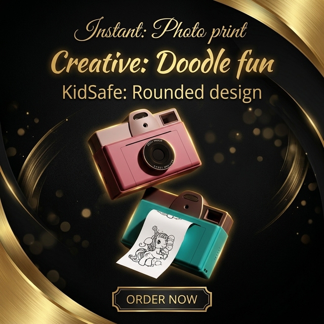 Christmas Birthday Gifts 2.4inch Kids Camera Q8 Photo Printing Camera for Kids Instant Digital Cameras