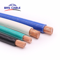 Cable eléctrico de nailon trenzado para construcción, THHN THWN-2, 14 AWG