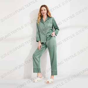 Fung 6001 Conjunto de pijama de satén para mujer Talla XL Mix Color Soft Spandex + poliéster - Product Image 1