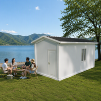 Maisonnette Modulaire Préfabriquée Moderne en Conteneur, Finition Bois, Montage Rapide, Cabane pour Évasion dans le Jardin