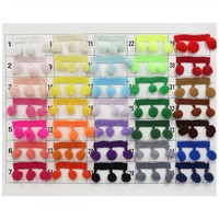 Bande de dentelle à pompons brodés multicolores personnalisable, garniture à franges, ruban à pompons tissé pour projets de vêtements et de décoration intérieure