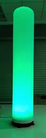 Cylindre gonflable lumineux à LED RGB avec image personnalisée, pilier publicitaire gonflable pour la décoration de festivals nocturnes