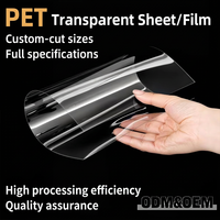 Feuille PET transparente double face enduite anti-buée, épaisseurs 0,1 mm, 1 mm, 2 mm, qualité alimentaire, résistante aux UV, pour panneaux d'affichage, découpe couleur