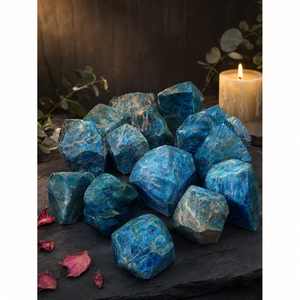Apatita azul en forma libre, lote de 15 piezas -reiki/energía/chakra/curación- de 2 a 4 pulgadas y 5.19 kg - Product Image 3
