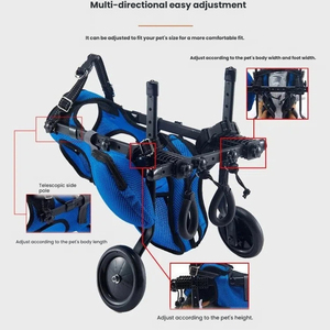 Fauteuil roulant <span class=keywords><strong>pour</strong></span> <span class=keywords><strong>chien</strong></span> <span class=keywords><strong>pour</strong></span> pattes arrière, <span class=keywords><strong>chariot</strong></span> réglable en alliage d'aluminium <span class=keywords><strong>pour</strong></span> animaux handicapés, aide à la mobilité <span class=keywords><strong>pour</strong></span> petits chiens de moins de 9 kg - Product Image 3