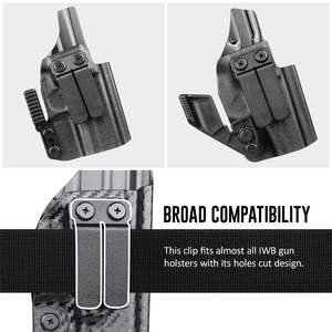 Warriorland <span class=keywords><strong>Iwb</strong></span> & Owb <span class=keywords><strong>Holster</strong></span> Riemclip, 1.5/1.75 Inch Verstelbaar, Met Metalen Ringen, Schroeven, Sleuven Bindpalen - Product Image 4