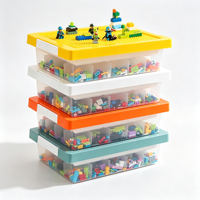 Boîte de rangement pour blocs de construction, organisateur de jouets à plusieurs niveaux, boîte de rangement pour jouets, boîte de rangement pour Lego